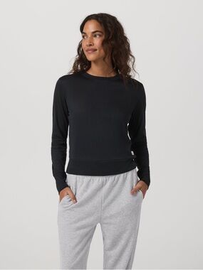 Vuori Daydream Crew Long Sleeve Medium Black